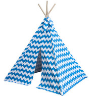 Discovery Kids Play Teepee Blue Chevron Canvas Playhouse Tent