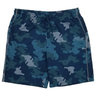 Fila Mens Blue Camo Print French Terry Workout Training Athletic Shorts