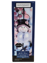 White LED Cracked Glass Globe Style Scarecrow Halloween Pathway Solar Light