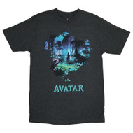 Avatar Mens Big & Tall Black Heather Neytiri Graphic Tee Crew T-Shirt