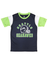 Boys Navy NFL Team Apparel Seattle Seahawks Helmet Football Jersey Shirt