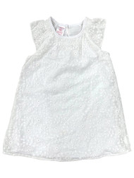 Toughskins Toddler Girls White Eyelet Embroidered Sleeveless Dress 4T