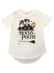 Disney Junior Womens Ivory Hocus Pocus Halloween T-Shirt Tee Shirt