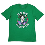 Mad Engine Mens Green DC Comics The Joker Xmas Holiday Christmas T-Shirt