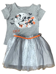 Disney Infant Toddler Girls Minnie Mouse Boo Crew Halloween Tutu Outfit Set