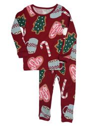 Carters Infant & Toddler Girls Red Christmas Themed Long Sleeve Pajamas