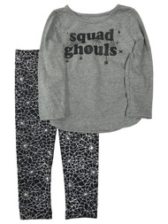 Infant & Toddler Girls Squad Ghouls Halloween Outfit Shirt & Leggings Set