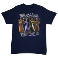 Mens Navy Blue Marvel Studios Black Panther Wakanda Forever Graphic T-Shirt