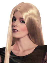 Womens 24 Inch Blonde Witch Halloween Wig