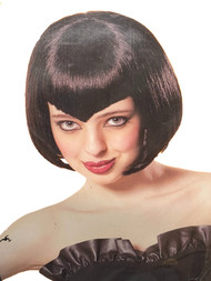 Womens Short Black Vampire Halloween Wig
