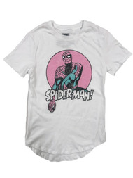 Womens White Pink Spiderman Spider Man Marvel T-Shirt Tee Shirt