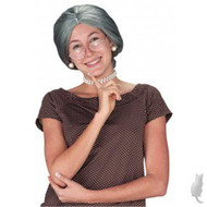 Fun World Womens Gray Granny Wig