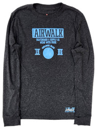 Airwalk Boys Gray Long Sleeved Airwalk Skater Design T-Shirt Tee Shirt L 10-12