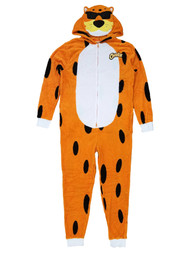 Cheetos Mens Chester Cheetah Fleece Costume Union Suit Hooded Pajamas