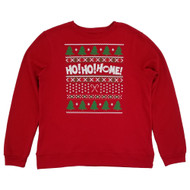 Home Free Mens Red Ho! Ho! Home! Washington State Christmas Fleece Sweatshirt