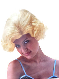 Womens Short Blonde Movie Star Wig Halloween Costume
