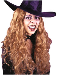 Fun World Womens Long Curly Auburn Halloween Wig