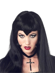 California Costumes Women's Vampiress Vampire Long Black Wig