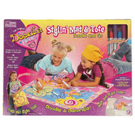 Doodle Bear 2-in-1 Stylin' Drawing Mat & Tote, Create Drawings & Fold Into Tote