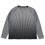 Xersion Mens Gray Black Long Sleeve Training Tee Activewear T-Shirt