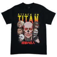 Ripple Junction Mens Black Attack On Titan Graphic Tee Short Sleeve T-Shirt