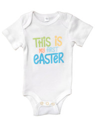 Infant Boys White Easter This Is My First Easter Bodysuit Baby Outfit