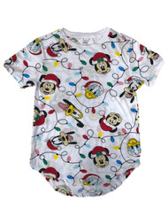 Disney Jrs Womens Mickey Minnie Mouse Christmas Holiday T-Shirt Tee Shirt