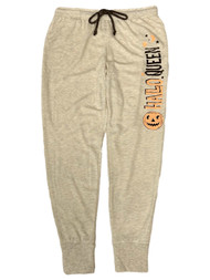Womens Beige Halloqueen Joggers Halloween Queen Holiday Sweat Pants