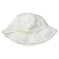 Madden NYC Womens Floppy Quilted White Bucket Hat