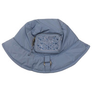 Madden NYC Womens Floppy Quilted Blue Sequin Bucket Hat