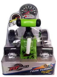 Fly Wheels Twin Turbo Launcher with Tachometer - Green