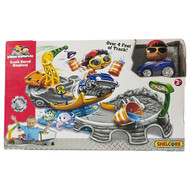 Shake ‘N Bobbles Crash Barrel Roadway Playset with over 4 feet of Track