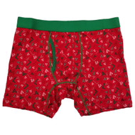 Holiday Time Mens Red Fa La La Christmas Underwear Boxer Brief