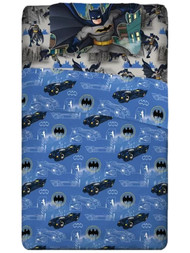 DC Comics Batman Super Hero Microfiber Sheet Set, Blue & Black Twin Bed Sheets