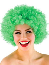 Womens Green Afro Clown Wig