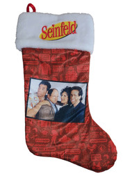 Soft Red & White Plush Velvet Seinfeld Group Photo Holiday Christmas Stocking