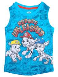 Toddler Boys Blue Paw Patrol "Heroes Unleashed" Tank Top Muscle Tee Shirt