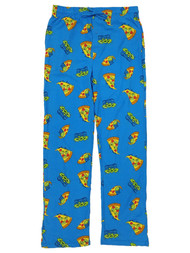 Disney Mens Blue Toy Story Aliens Pizza Sleep & Lounge Pants Pajama Bottoms