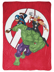 Avengers Captain America Hulk & Thor Twin Bed Kids Blanket, Super Soft 62x90