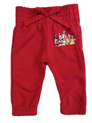 Disney Infant Boys Mickey Mouse & Friends Red Christmas Sweat Pants