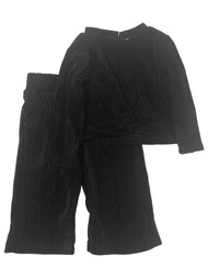 Infant & Toddler Girls Black Shimmer Baby Outfit Christmas Holiday Pants Top