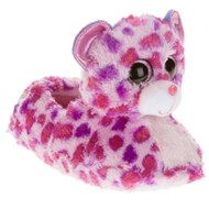Ty Beanie Boos Girls Pink Leopard Kitty Cat Glamour Slippers House Shoes