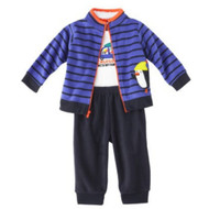 Carters Infant Boys 3 Piece Penguin Baby Outfit Sweat Pants Creeper & Jacket 6m