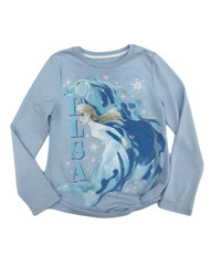 Frozen 2 Blue Elsa & Water Spirit Horse Nokk Long Sleeve Knotted Shirt