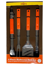 Mr Bar-B-Q 4 Piece Barbecue Tool Set, Stainless Steel BBQ Grilling Tools