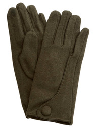 Womens Sleek Greige Green Stretch Fit Texting & Tech Touchscreen Gloves