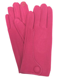Womens Sleek Hot Pink Fuchsia  Stretch Fit Texting & Tech Touchscreen Gloves