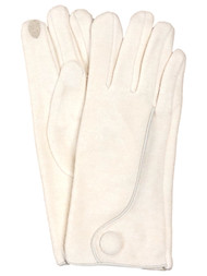Womens Sleek Ivory Off White Stretch Fit Texting & Tech Touchscreen Gloves