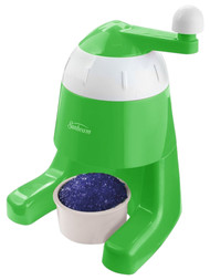 Sunbeam Manual Snow Cone Maker Turn Handle Ice Shaver Green