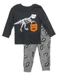 Toddler Boys T-Rex Dinosaur Halloween Long Sleeve Shirt & Sweat Pants 3T